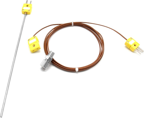 T-PRO K-Type Sheathed Thermocouple 0-1000?, R1/8 Screw Thread, Thermocouple Plug with 2M/6.6Ft Lead Wire