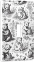 WELLDAY 1-Gang 4.50" 2.76", Toggle Light Switch Wall Plates, Bears Eating Honey Toggle Switch Wall Plate Cover