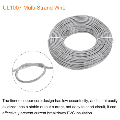 MECCANIXITY 18AWG Wire, 18 Gauge Stranded Wire PVC Hookup Wire, Electrical Wire UL1007 Tinned Copper.