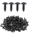100pcs #8 x 1/2 inch Truss Head Phillips Wood Screws, Black Oxide Coated by IMSCREWS