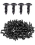 100pcs #8 x 1/2 inch Truss Head Phillips Wood Screws, Black Oxide Coated by IMSCREWS