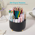 Desk Pencil Pen Holder, 5 Slots 360 Degree Rotating Pencil Pen Organizers Desk Organizers for Office Accessories Shool Supply Black by Lolocor