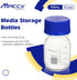 3.4oz (100ml) Glass Round Media Storage Bottles, Heavy-duty Borosilicate with GL45 Screw Cap, Pack of 12
