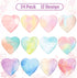 Teling 24 Pcs Valentine's Day Heart Shaped Sticky Notes Pad Gift Cute Fun Sticky Notes Colorful Sticking Power Memo Pads for Girls Women Lover Office School Supplies 3 x 3 Inch(Vivid Color)