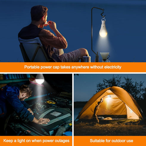 HOJOYRI 2Packs Bulbs E26 Bulb Bulb, 2200mAh/Dimmable/Timer Magic Rechargeable Light with Remote Control, Cordless