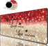 Desk Pad Gaming Mouse Pad with Coasters, 31.5"x 11.8" Large Non-Slip Rubber Base Mousepad, Red Glitter Quote