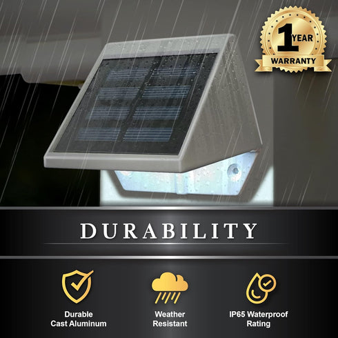 SL179, Classy Caps Solar Deck & Wall Lights, Model White - High Performance, Energy Efficient, Weather-Resistant