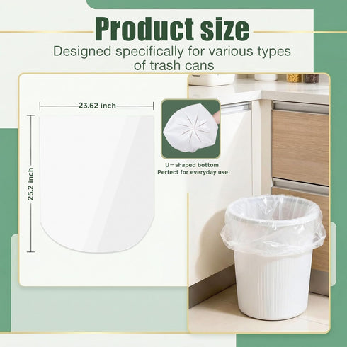 Offroaderman 10 84 Count (5 Gallon White Trash Bags, Rolls) | Large, Flat T-Shaped Unscented Garbage Bags for Kitchen