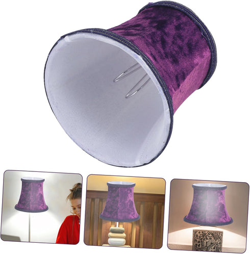1pc Fashionable Lamp Cover Deep Purple Fabric Shade for Table and Floor Lamps Light Decoration Accessory