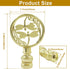 Zorfeter 2 PCS Double Dragonflies Lamp Finial, Gold Decorative Finial Antique Brass Lamp Shade Toppers, Hollowing Out