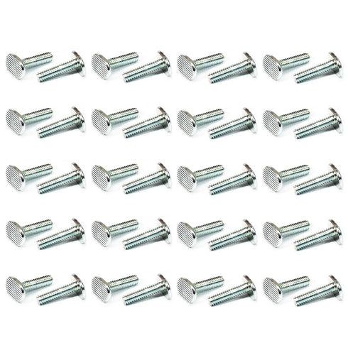 POWERTEC 1/4"-20 T Track Bolts, 40 Pack, 1 Inch Long T Slot Bolts for Universal T Track Woodworking Jigs and Fixtures