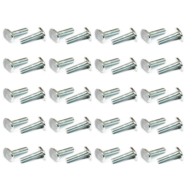 POWERTEC 1/4"-20 T Track Bolts, 40 Pack, 1 Inch Long T Slot Bolts for Universal T Track Woodworking Jigs and Fixtures
