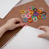 Aysatogc 50Pcs 0.78'' 10 Loose Leaf Binder Rings, Colorful Plastics Loose Leaf Book Rings Small Book Notebook Paper
