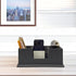 UnionBasic Leather Desk Organizer, Multi-compartment Pen Holder, Gray