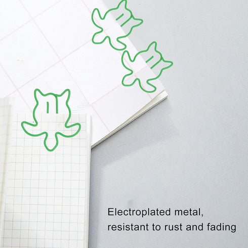 Cute Paper Clips, Pack of 100 Metal Animal Shaped Style, Electroplated Anti Slip Fancy Clips for Office School