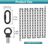 20 66 garini Feet Industrial Black Light Fixture Chain, Adjustable Extension Chain with Connection Locks for Light