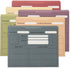 Y YOMA 6 Pack File Folder Jackets, Letter Size Paper Pocket File Folders with Reinforced Straight-Cut Tab
