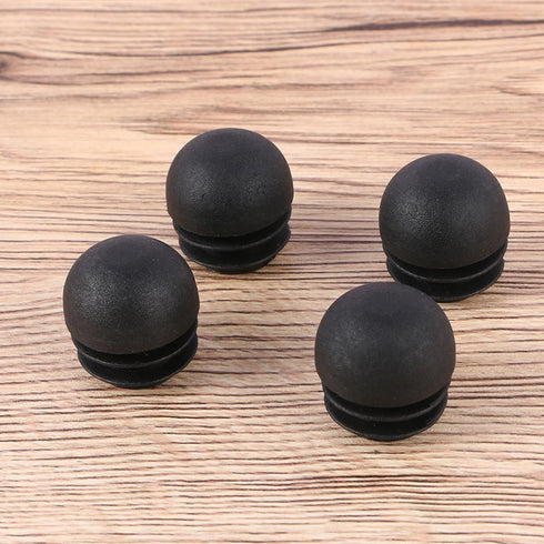 Roleader 50pcs Black Round Plastic Tubing Plug Caps, Thickened Pp Chair Leg End Caps Inserts, Furniture Leg Glides