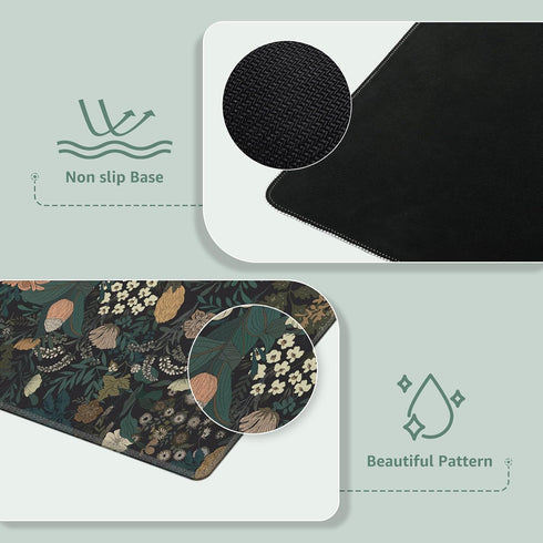 iCasso Desk Mat, XXL Large Mouse Pad for Desktop, Cute Pad With Stitched Edges, Anti-Slip Big Mousepad, Keyboard Mat