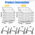 meekoo 2 Pcs Pegboard Baskets with 4 Pegboard Hooks, 12.4 x 7.5 x 12.8'', Peg Board Organizer for Garage Storage
