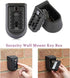 Indoor & Outdoor Key Lock Box Wall Mounted Push Button Combination Safe Storage with Black Rubber Cover