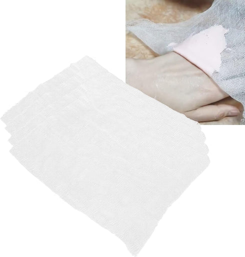 100pcs Gauze Face Mask Disposable Pre-Cut Cotton Soft Facial Mask for Women Spas Salons Beauty Care