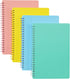 Spiral Notebook - 4 Pack, 5.6'' x 8.25'', 80 Sheets/160 Pages Each, Twin-Wire Binding, College Ruled Notebooks