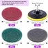 Swpeet 16Pcs 5Inch 3 1 Different Color Scrubbing Pads Drill Powered Brush Tile Scrubber Scouring Pads Cleaning Kit