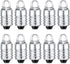 Honoson 10 Pieces E10 LED Bulbs, 3 Volt Miniature Flashlight Bulbs, Cool White