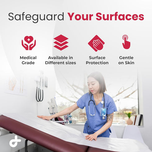 18" 125', 12 Dealmed Medical Exam Table Paper Roll | Disposable Covers for Doctors, Physicians, Diaper Changing