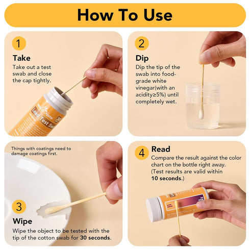 30 30-Second #EZLT-S:30 Easy@Home Lead Test Kit Rapid Swabs, Results Surface Lead Screen for Painted Walls, Woodwork