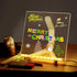 LED Note Board with Colors, Acrylic Message Marker Board, Illuminating Dry Erase Board with Sturdy Stand