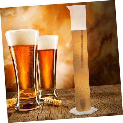 Generic 2 Sets Home Brew Hydrometer Kit Round Cylinder Triple Scale Alcohol Meter for Wine Making Beginners