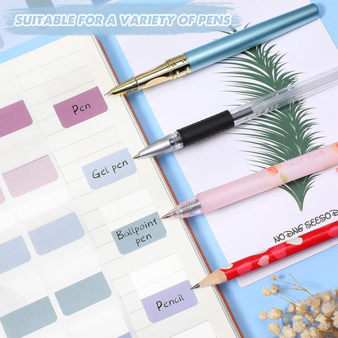 Sticky Index Tabs, Page Markers, Self Adhesive Flag Tabs, Writable Repositionable File Tabs for Reading, Note Taking,