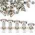 Chicago Screws Binding Screw Leather Screw Nail Rivet Button Solid Belt Tack - Silver M5x1/4 to 11/16 Inches
