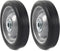 (2-Pack) AR-PRO 5” x 1.5” Flat Free Solid Rubber Wheel Assemblies, Heavy-Duty Replacement Hand Truck Wheels