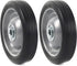 (2-Pack) AR-PRO 5” x 1.5” Flat Free Solid Rubber Wheel Assemblies, Heavy-Duty Replacement Hand Truck Wheels