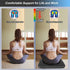 Tailbone 19in Seat Cushion, Gel Seat Cushion for Long Sitting Back, Sciatica, Pain Relief Pad, Seat Pad for Car, Office