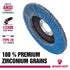40/60/80/120 Mixed Grit Zirconia Flap Disc 4-1/2" x 7/8-Inch, Pack of 10 for Stainless Steel Grinding