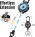 MNGARISTA 2-Pack Heavy Duty Retractable Keychain, 10 OZ Carbon Fiber ID Badge Reel with Clip Strap
