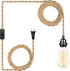 HURYEE Plug in Hanging Light Fixture, 15FT Pendant Lamp Lights Cord with