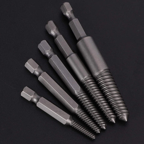 5pcs Broken Head Screw Extractor Tool Kit for Damaged Bolts Removal