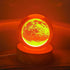 Zabalar 3D Crystal Moon Ball Light with Colorful LED Light Base,Valentine's Day Gift,Color Changing Table Lamp