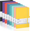 POPRUN A5 Lined Journal Notebooks, 8 Pack PU Leather Hardcover for Writing, 5.5 x 8.3 inch, 240 Pages