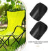 8pcs Kichvoe Heavy-Duty Black Folding Chair Leg Caps Folding Chair Tube Caps Replacement Stabilizer Plugs for Outdoor