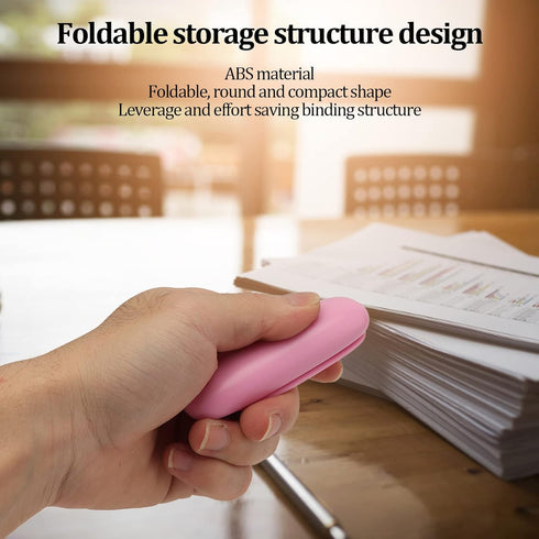 Mini Stapler, Compact Office Miniature Stapler, Portable Leverage Structure, Gift for Home School Students