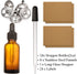24 Pcs, 2 oz Dark Amber Dropper Bottles with 6 Small Funnels & 1 Long Glass Labels - 60ml Tincture Bottles w/ Eye Dropper for Essential Oils, Perfume, Hair Oil, Liquids - Leak Proof Travel Bottles by AOZITA