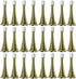 Litepak Spring Door Stop, 3" Heavy Duty Stopper Steel with Plastic Bumper (Brass Plated, 24 Pack)