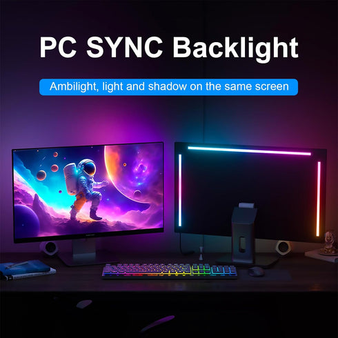27-34inch DS Gaming Monitor Light, Backlight with Screen Color sync Effect for Computer Monitor, Compatible