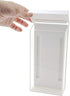 Marketing Holders Outdoor Brochure Holder Box Clear with White Lid for 4" x 9" Trifolds